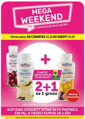 Jogurt pitny Skyr wanilia Piątnica promocja w Groszek