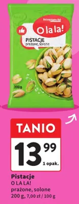 Pistacje prażone, solone promocja w Intermarche