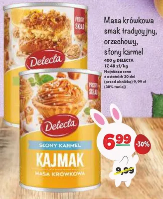 Masa krówkowa smak tradycyjny, orzechowy, słony karmel promocja w Arhelan