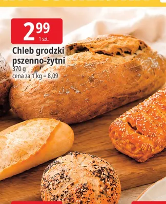 Chleb grodzki pszenno-żytni promocja w Leclerc