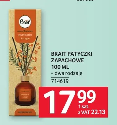 Patyczki zapachowe Brait promocja w Selgros