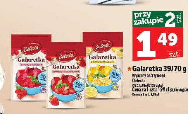 Galaretka Delecta promocja w TOPAZ
