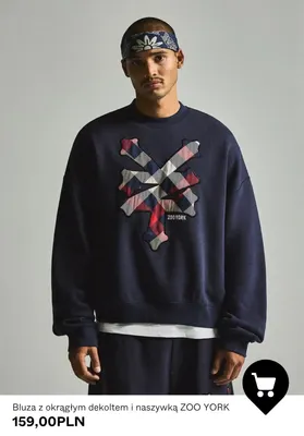 Bluza z okrągłym dekoltem i naszywką Zoo York promocja w Bershka
