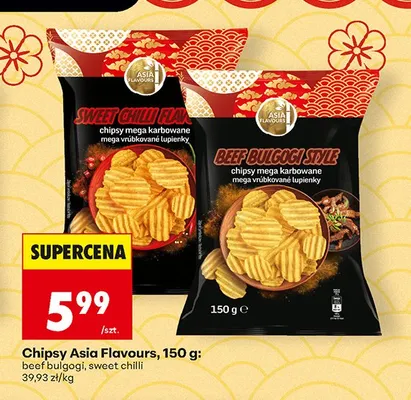 Chipsy ziemniaczane Sweet Chilli Asia Flavours promocja w Biedronka