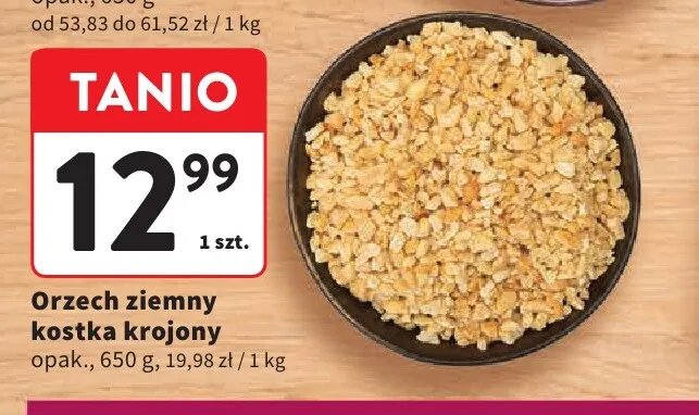 Orzech ziemny kostka krojony promocja w Intermarche