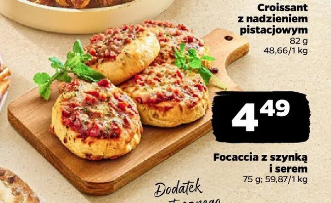 Focaccia z szynką i serem promocja w Netto