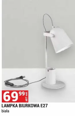 Lampka biurkowa E27 biała promocja w Merkury Market