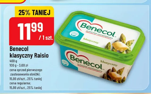 Margaryna Benecol klasyczny Raisio promocja w POLOmarket