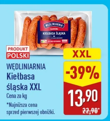 Kiełbasa śląska XXL promocja w Aldi