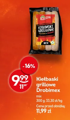Kiełbaski grillowe Drobimex mix promocja w Żabka