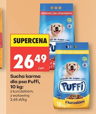 Sucha karma dla psa Puffi promocja w Biedronka