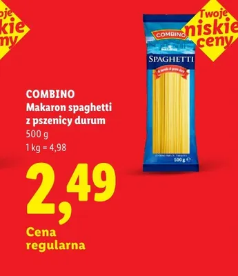 Makaron spaghetti z pszenicy durum Combino promocja w Lidl