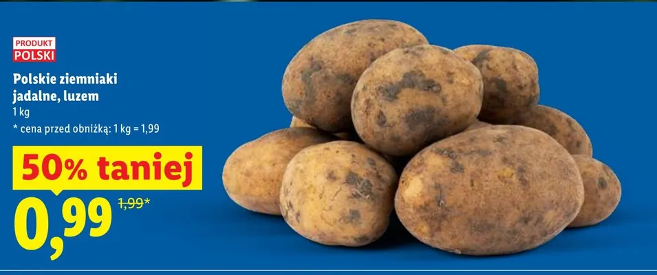 Ziemniaki jadalne polskie luzem promocja w Lidl