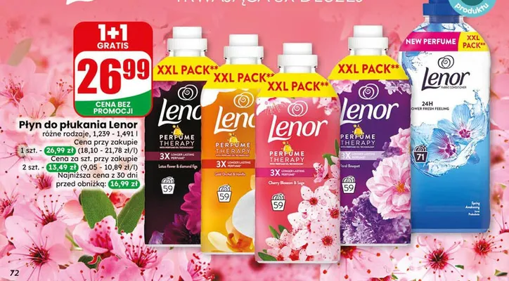Płyn do płukania Lenor Perfume Therapy Gold Orchid & Vanilla XXL Pack promocja w Dino
