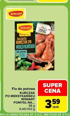 Fix do potraw kurczak po meksykańsku Winiary Pomysł na... promocja w Carrefour Market