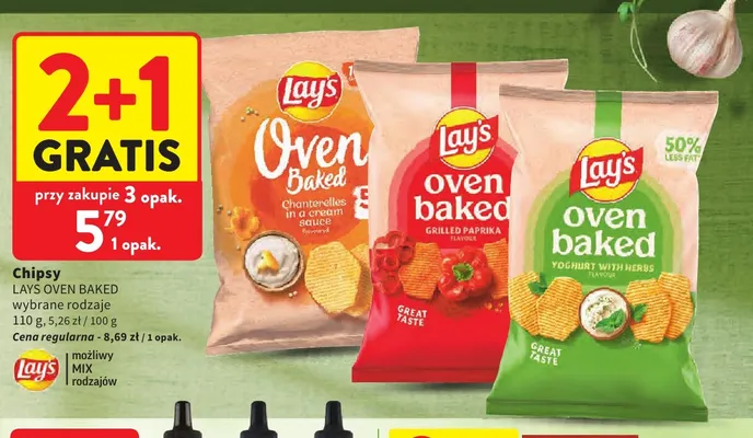 Chipsy Lay's Oven Baked Grilled Paprika promocja w Intermarche