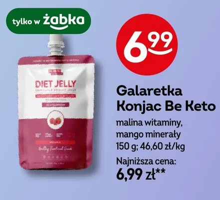 Galaretka Konjac Be Keto malina witaminy promocja w Żabka
