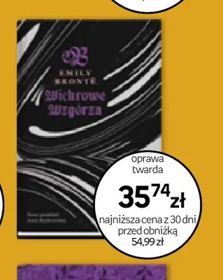 Książka Wichrowe Wzgórza Emily Brontë oprawa twarda promocja w Empik