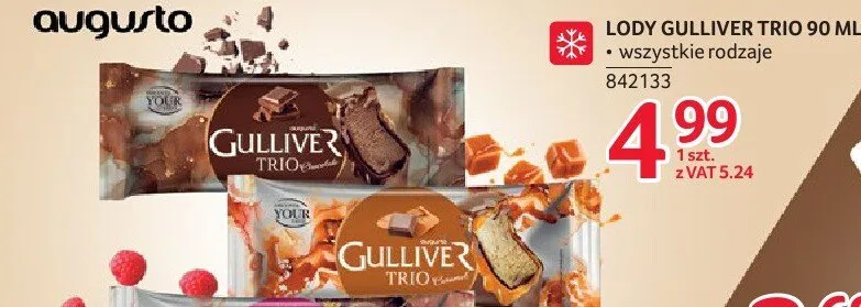 Lody Gulliver Trio wszystkie rodzaje 842133 promocja w Selgros