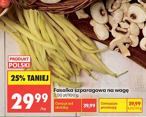 Fasolka szparagowa polska na wagę promocja w Biedronka