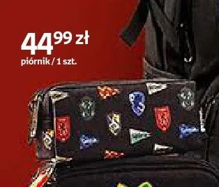 Piórnik Harry Potter czarny z naszywkami prostokątny promocja w Empik