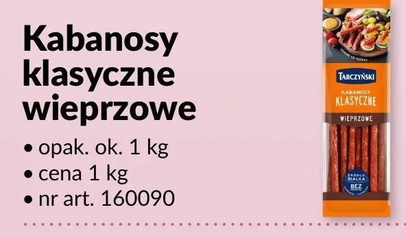 Kabanosy klasyczne wieprzowe Tarczyński promocja w Makro