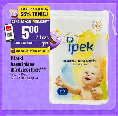 Płatki bawełniane dla dzieci Ipek promocja w POLOmarket