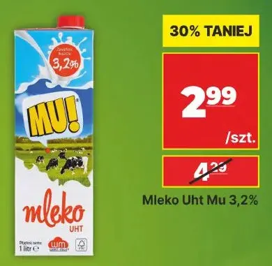 Mleko UHT Mu! 3,2% promocja w API Market