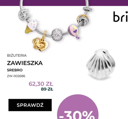 Zawieszka srebro ZW-002686 Briju promocja w Dzień Dziecka