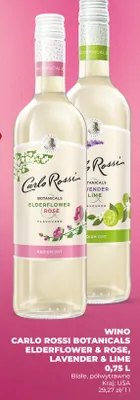 Wino Carlo Rossi Botanicals Lavender & Lime białe półwytrawne promocja w Duży Ben