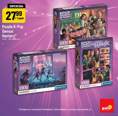 Puzzle K-Pop Demon Hunters Clementoni 1000 elementów promocja w POLOmarket
