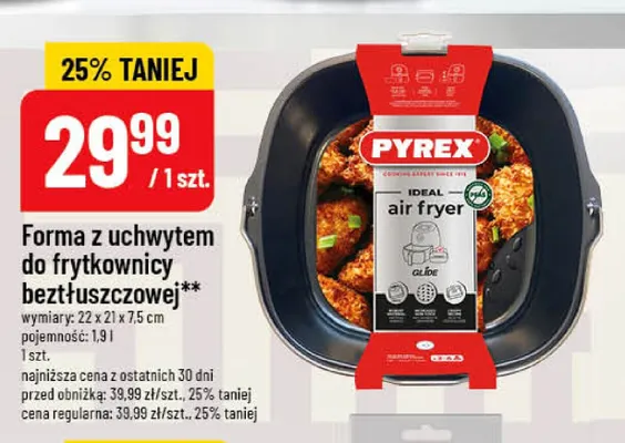 Forma z uchwytem do frytkownicy beztłuszczowej Pyrex promocja w POLOmarket