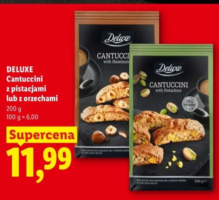 Cantuccini z pistacjami Deluxe promocja w Lidl