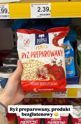 Ryż preparowany Pufli Eurosnack promocja w Dino