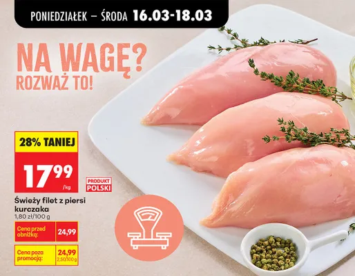 Filet z piersi kurczaka świeży promocja w Biedronka