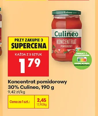 Koncentrat pomidorowy 30% Culineo promocja w Biedronka