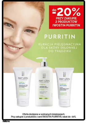 Krem przywracający nawilżenie Iwostin Purritin Rehydrin promocja w Ziko Dermo