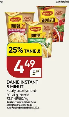 Danie instant 5 minut Winiary Puree z cebulką i grzankami promocja w Chata Polska