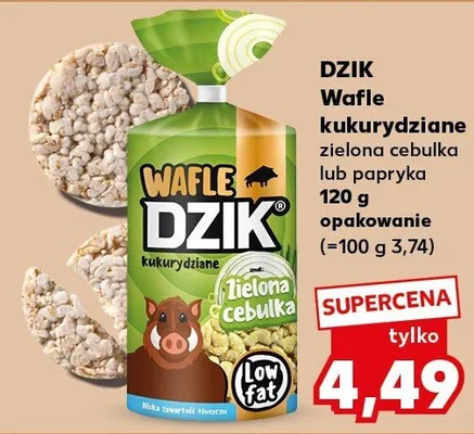 Wafle kukurydziane zielona cebulka lub papryka promocja w Kaufland