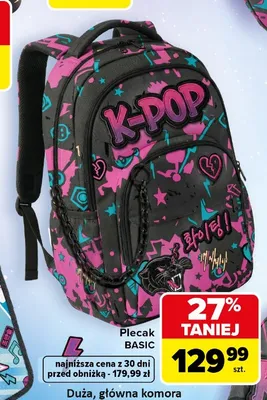Plecak BASIC CoolPack K-POP promocja w Carrefour
