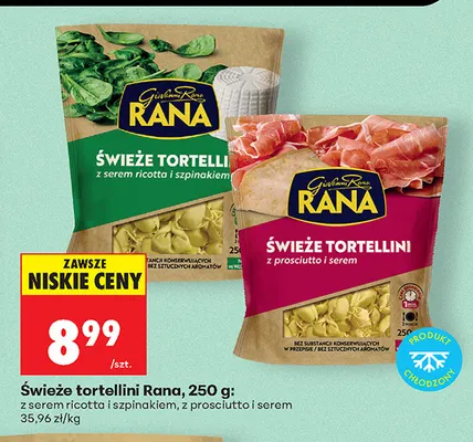 Świeże tortellini Rana z prosciutto i serem promocja w Biedronka