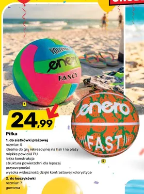 Piłka do siatkówki plażowej Enero rozmiar 5 promocja w Bricomarche