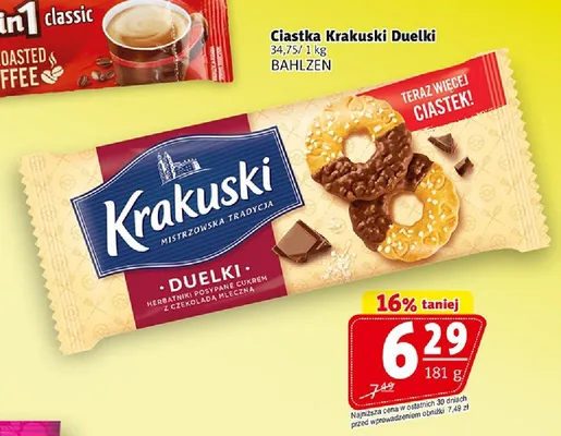 Ciastka Krakuski Duelki promocja w Prim Market