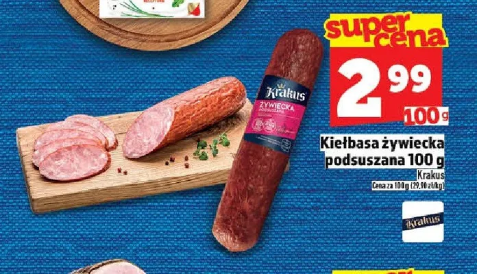 Kiełbasa żywiecka podsuszana Krakus promocja w TOPAZ