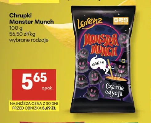 Chrupki Monster Munch Lorenz promocja w Delikatesy Centrum