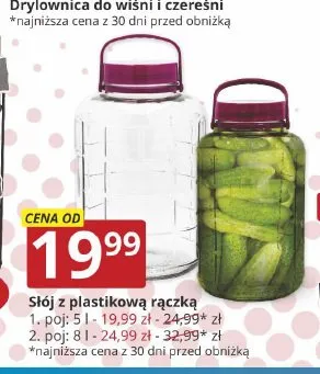 Słój z plastikową rączką 5 l promocja w Prymus AGD