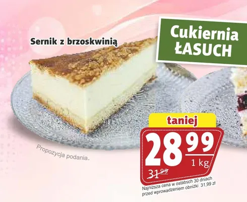 Sernik z brzoskwinią promocja w Prim Market