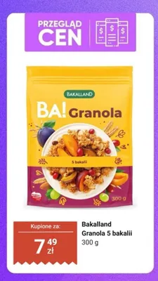 Granola 5 bakalii Bakalland BA! promocja w Dino