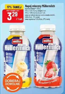 Napój mleczny Müllermilch promocja w POLOmarket