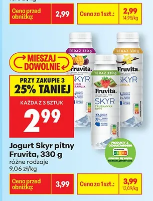 Jogurt pitny różne rodzaje promocja w Biedronka
